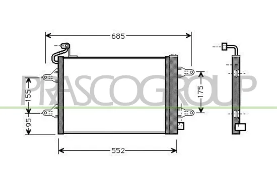 Kondensator, Klimaanlage PRASCO SK320C001 Bild Kondensator, Klimaanlage PRASCO SK320C001