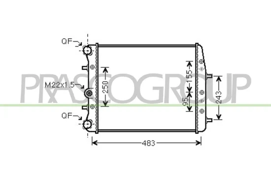 Kühler, Motorkühlung PRASCO SK320R001 Bild Kühler, Motorkühlung PRASCO SK320R001