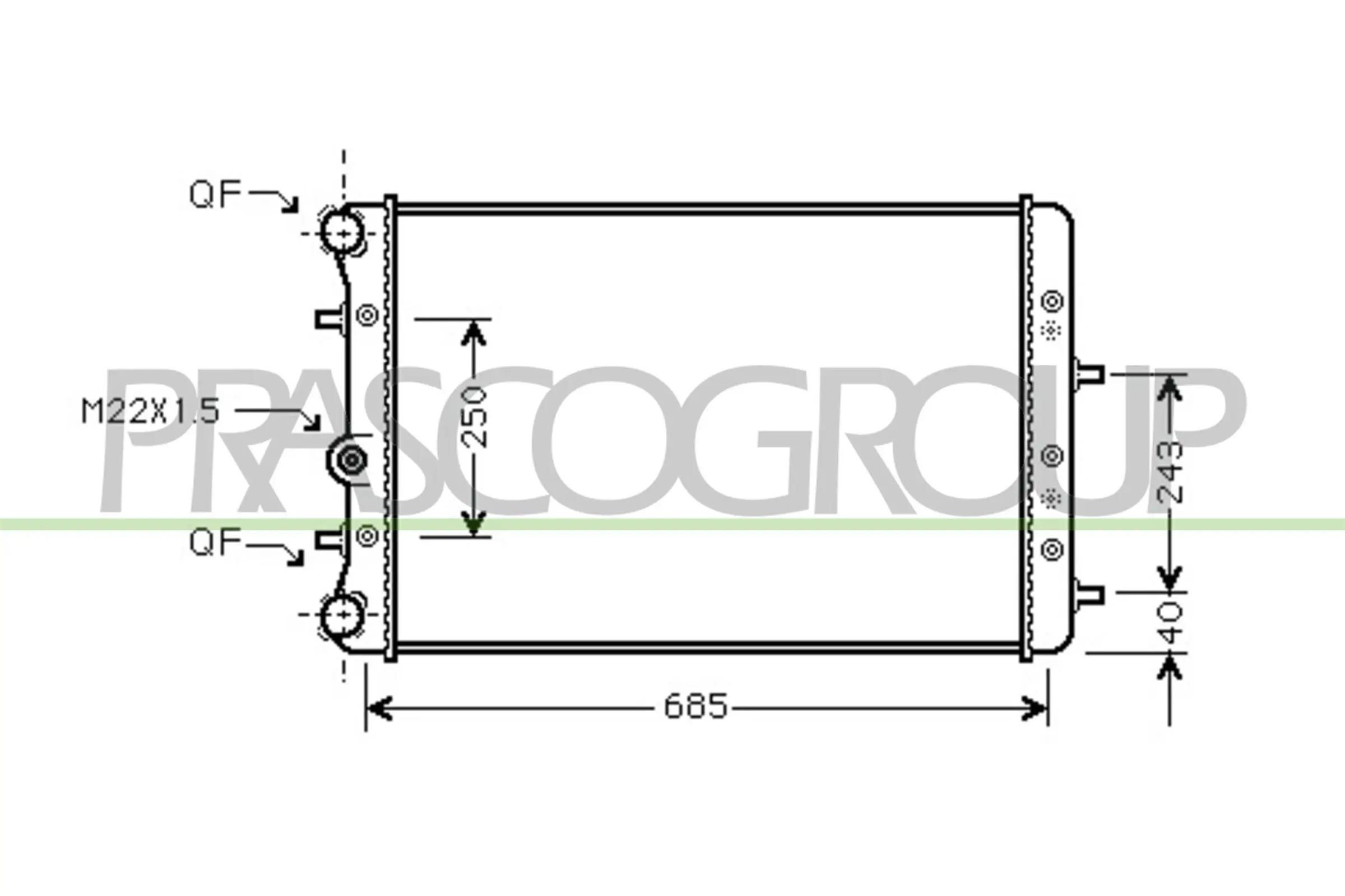 Kühler, Motorkühlung PRASCO SK320R002