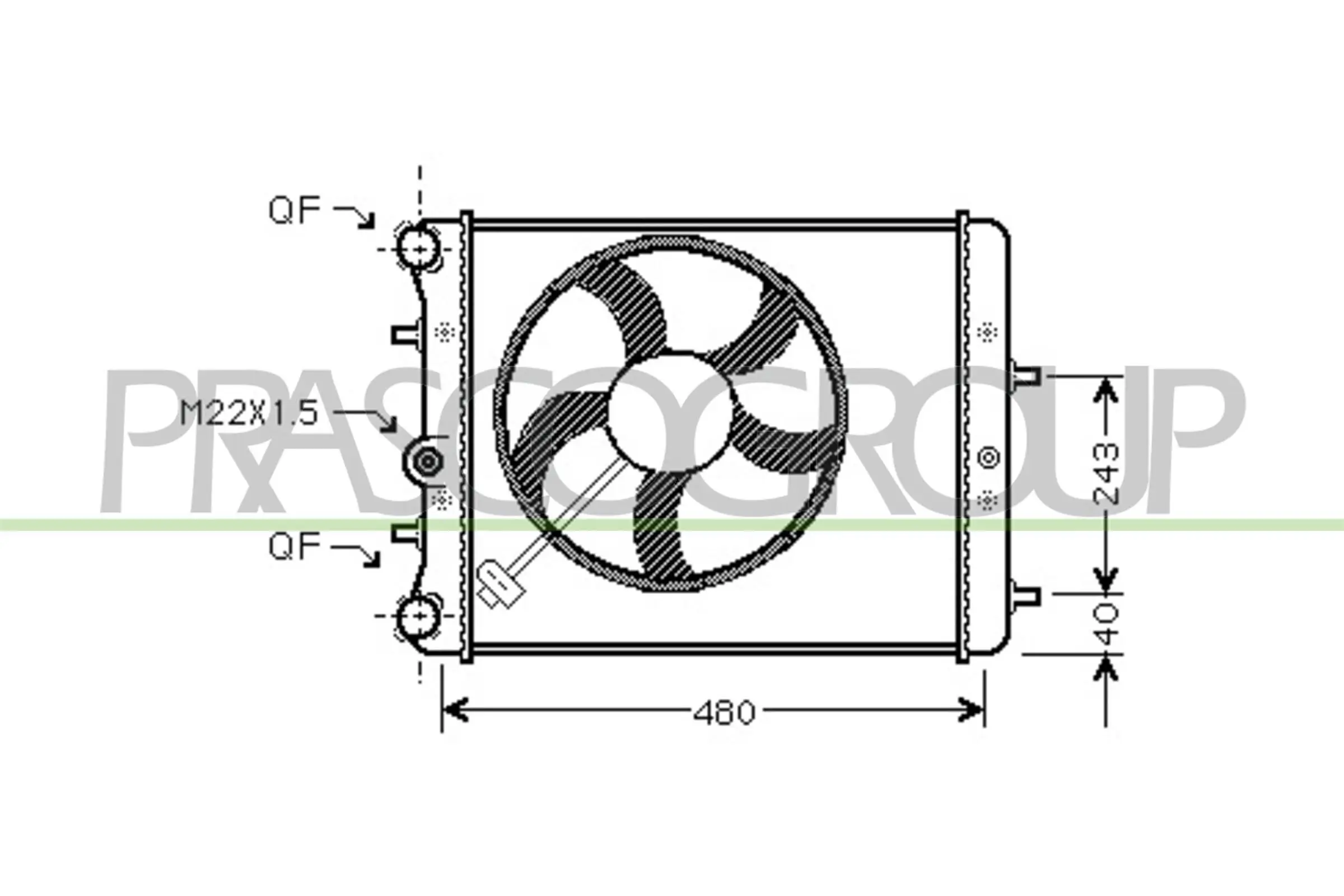 Kühler, Motorkühlung PRASCO SK320R005