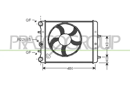 Kühler, Motorkühlung PRASCO SK320R005 Bild Kühler, Motorkühlung PRASCO SK320R005