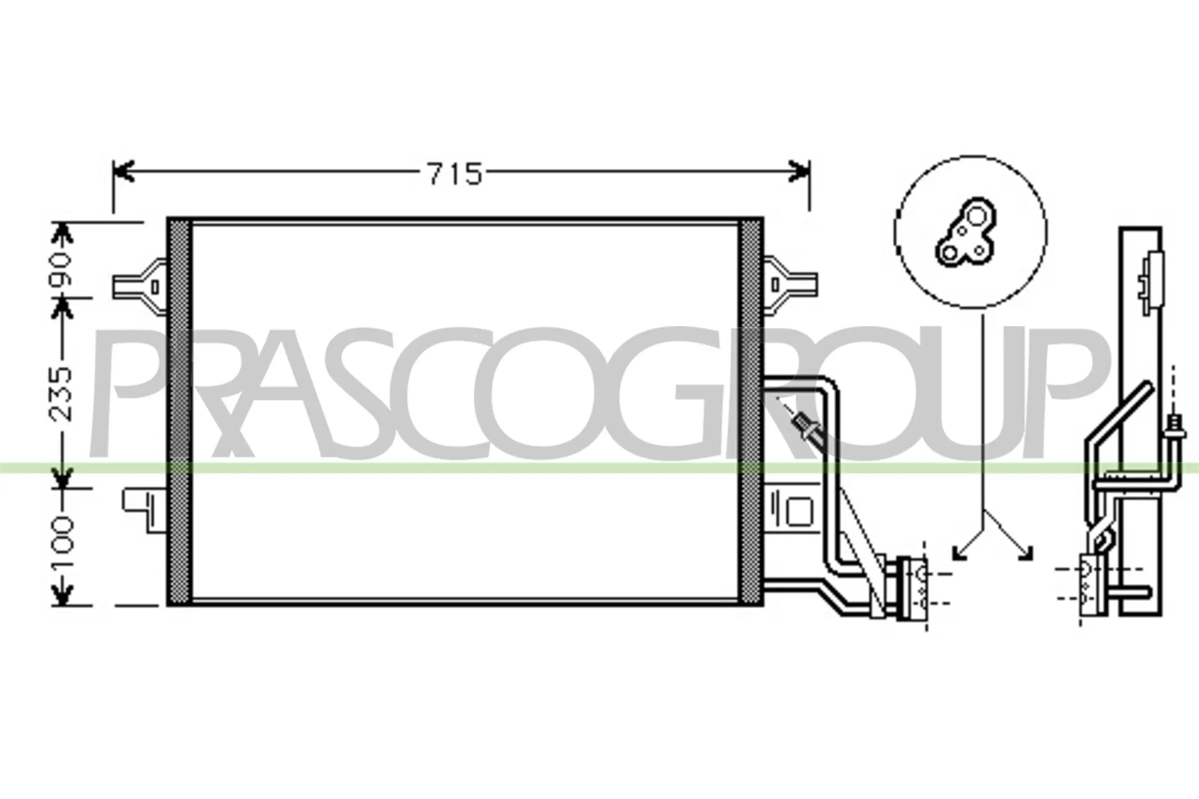 Kondensator, Klimaanlage PRASCO SK418C001