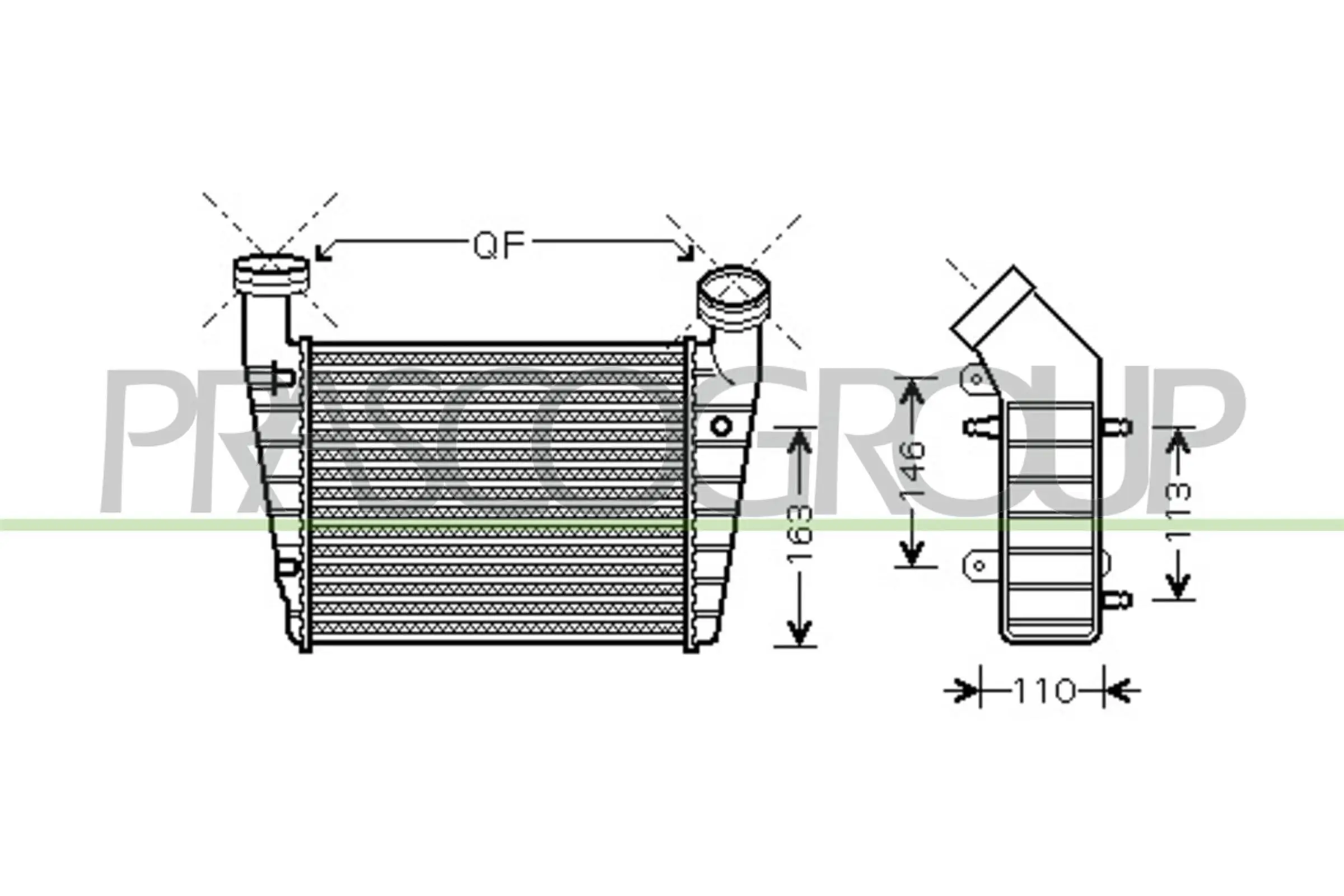 Ladeluftkühler PRASCO SK418N004