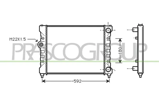 Kühler, Motorkühlung PRASCO ST027R005 Bild Kühler, Motorkühlung PRASCO ST027R005