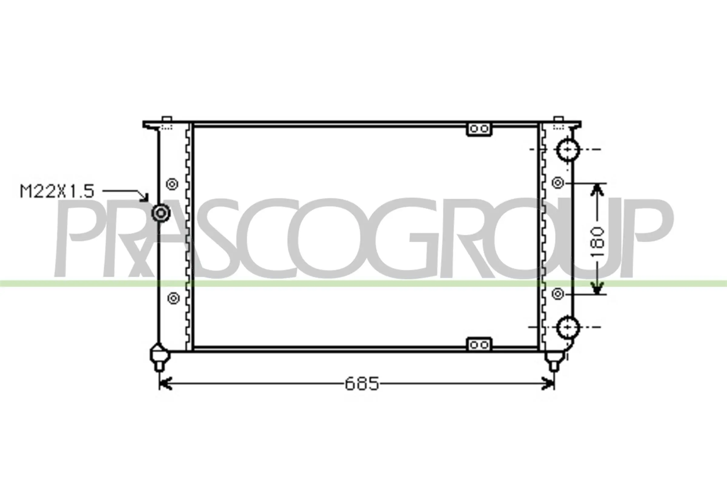 Kühler, Motorkühlung PRASCO ST027R006
