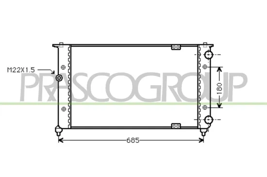 Kühler, Motorkühlung PRASCO ST027R006 Bild Kühler, Motorkühlung PRASCO ST027R006