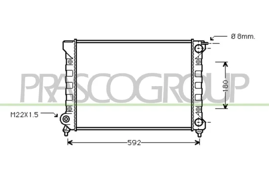 Kühler, Motorkühlung PRASCO ST043R018 Bild Kühler, Motorkühlung PRASCO ST043R018