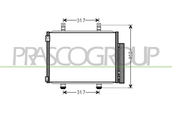 Kondensator, Klimaanlage PRASCO SZ036C001 Bild Kondensator, Klimaanlage PRASCO SZ036C001