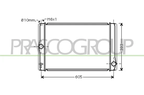Kühler, Motorkühlung PRASCO TY090R006 Bild Kühler, Motorkühlung PRASCO TY090R006