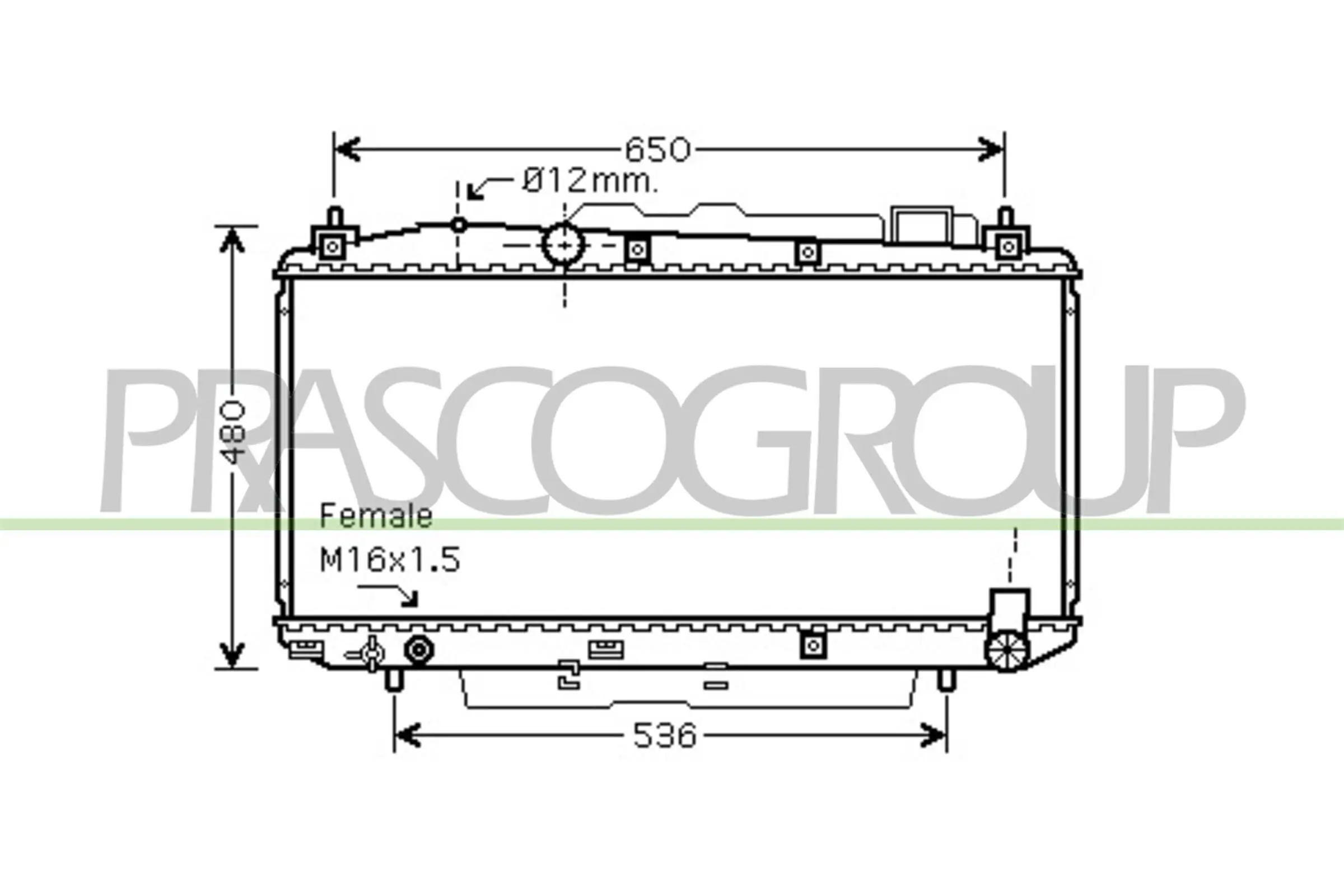 Kühler, Motorkühlung PRASCO TY283R008