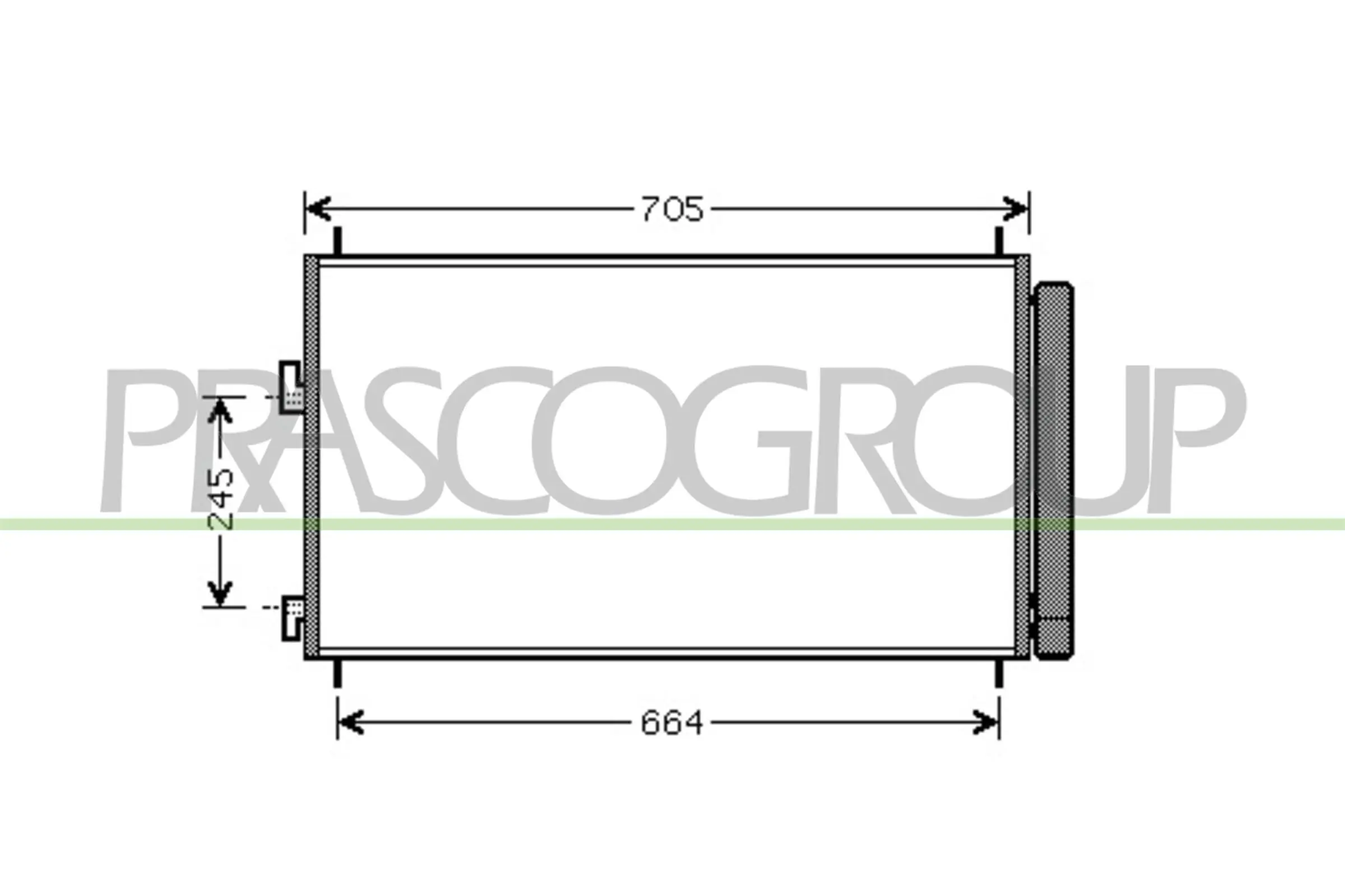 Kondensator, Klimaanlage PRASCO TY287C001