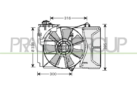 Lüfter, Motorkühlung PRASCO TY320F001 Bild Lüfter, Motorkühlung PRASCO TY320F001