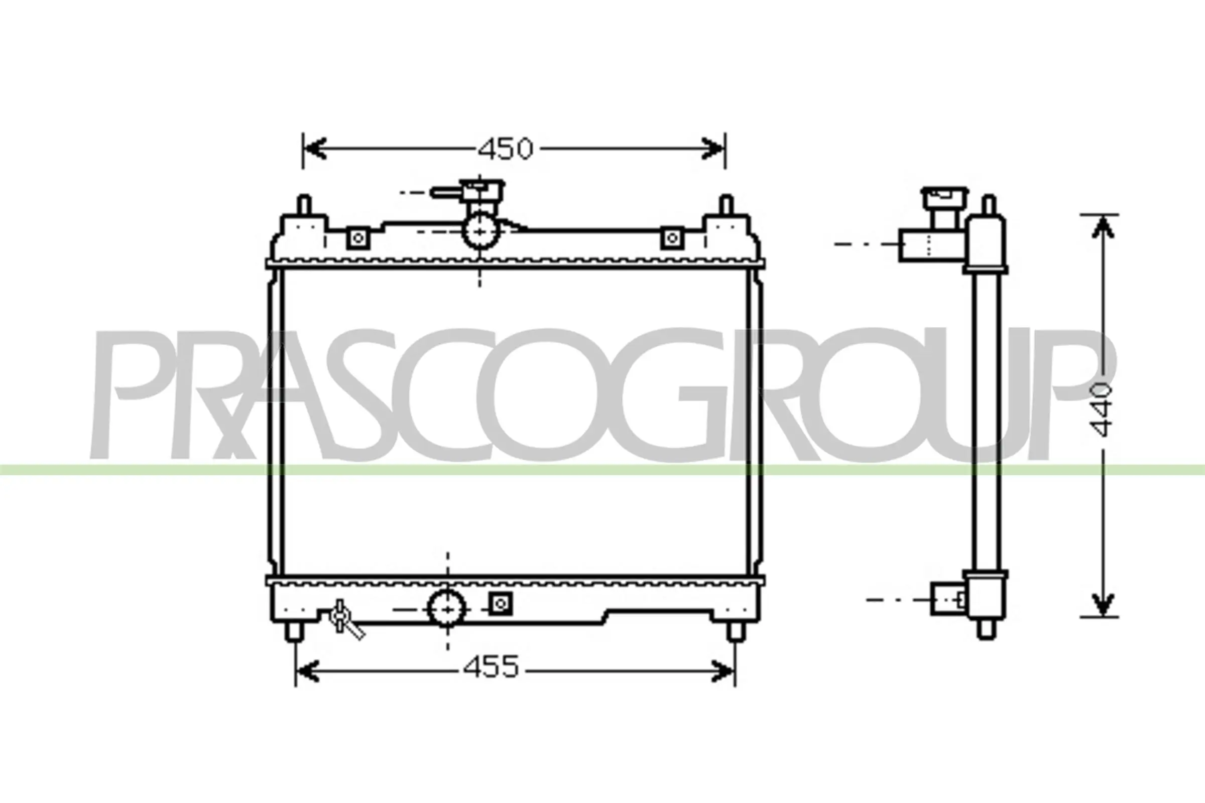 Kühler, Motorkühlung PRASCO TY320R001