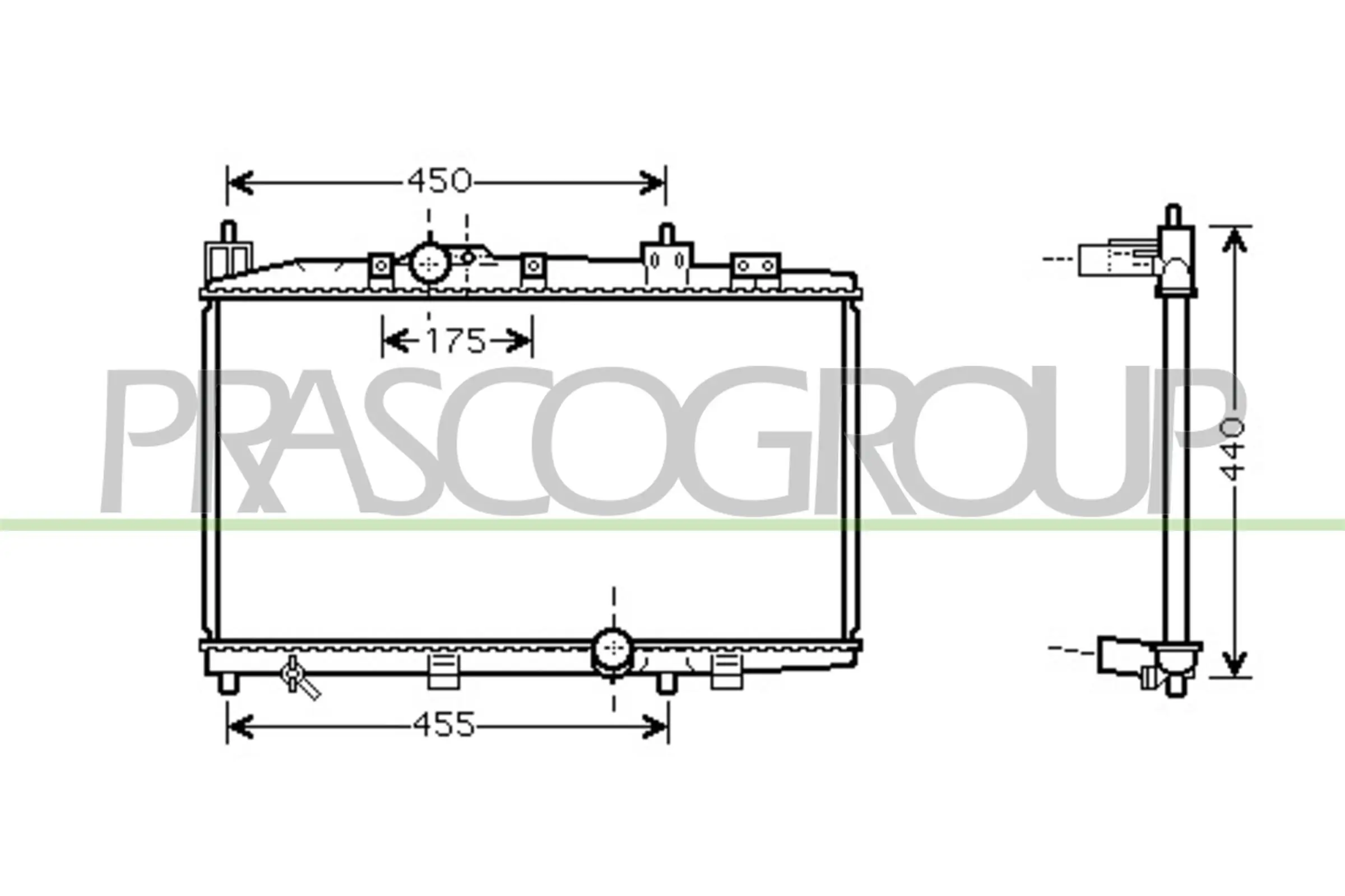 Kühler, Motorkühlung PRASCO TY324R003