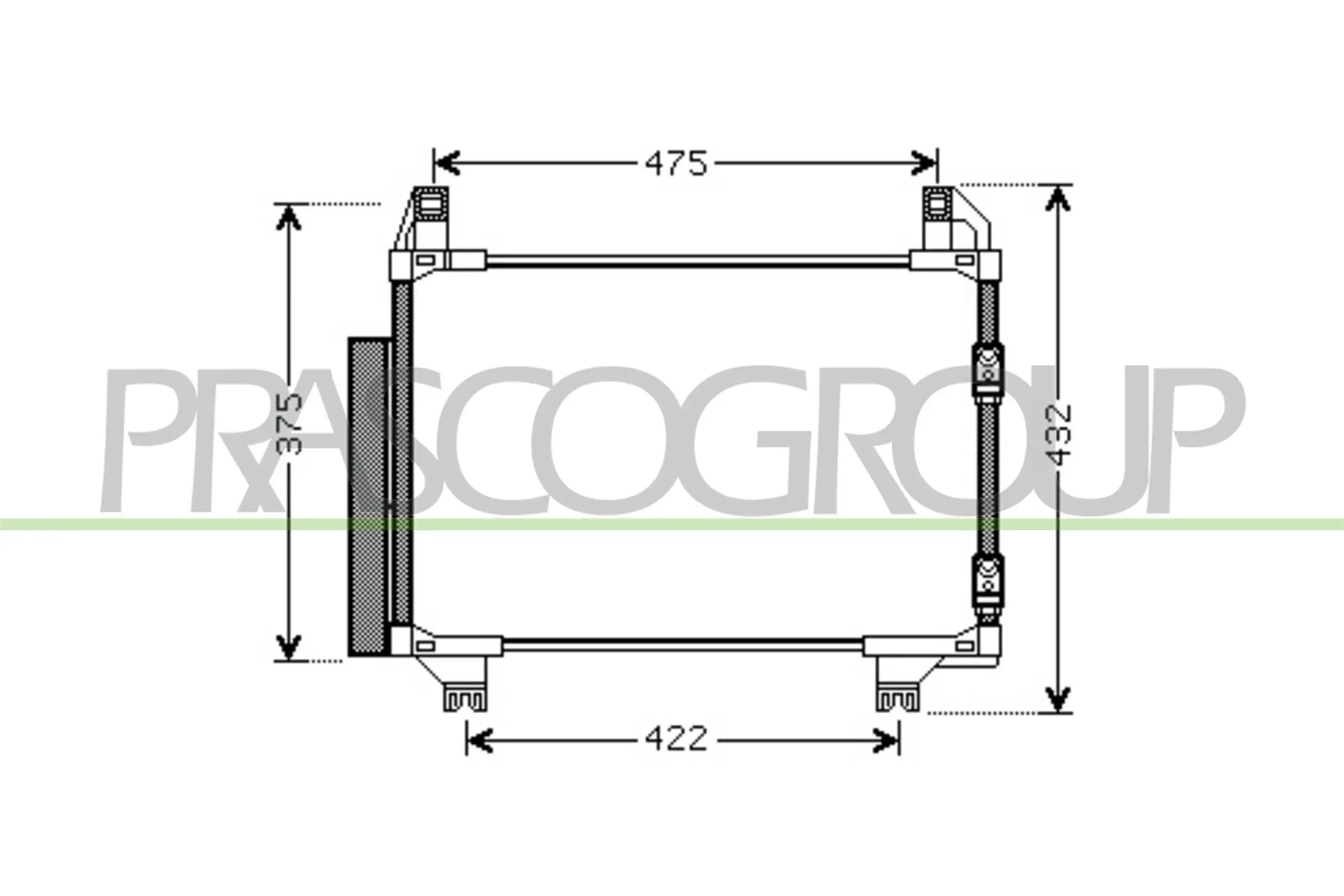 Kondensator, Klimaanlage PRASCO TY325C001