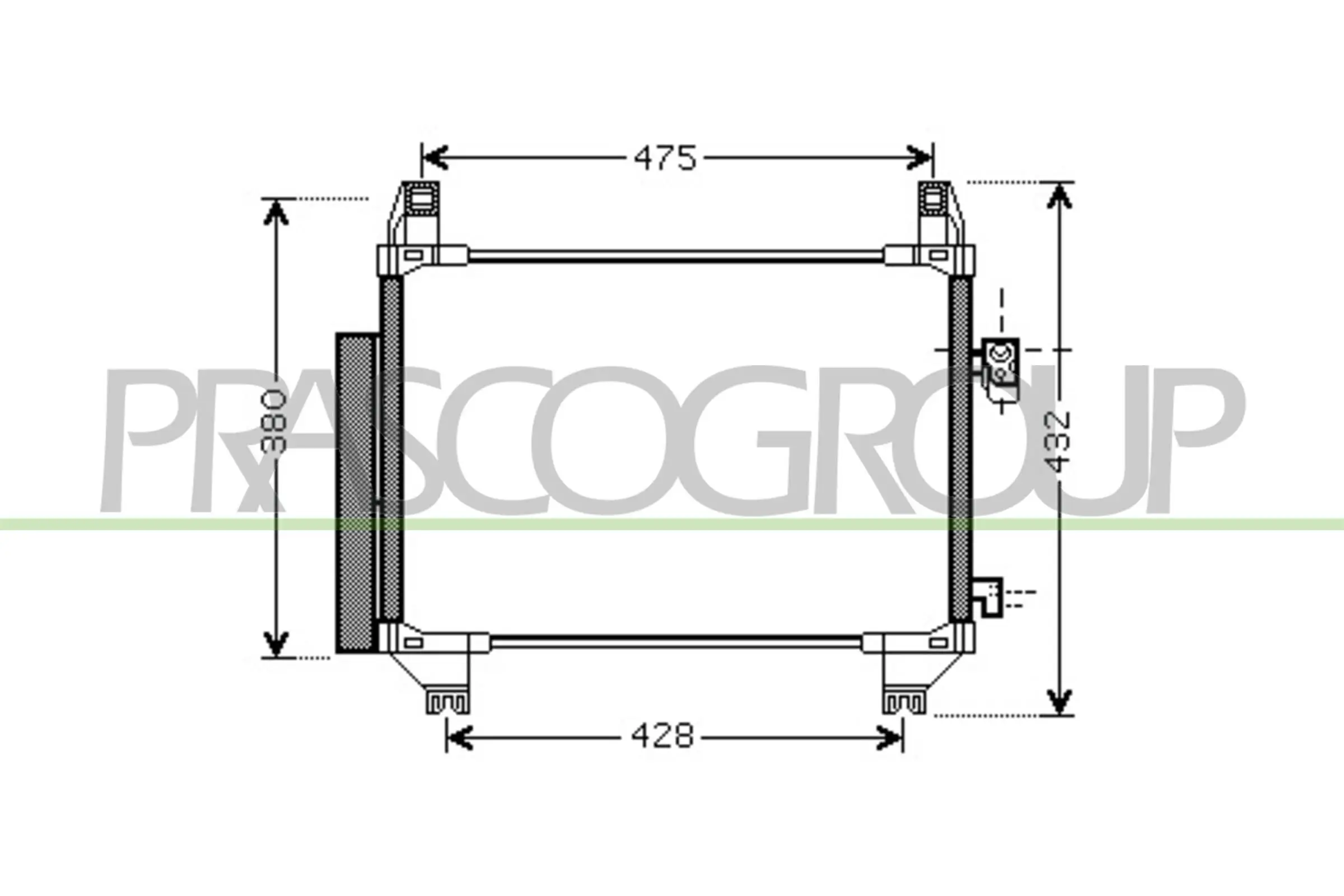 Kondensator, Klimaanlage PRASCO TY325C002
