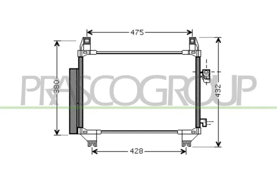 Kondensator, Klimaanlage PRASCO TY325C002 Bild Kondensator, Klimaanlage PRASCO TY325C002