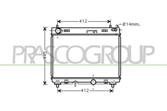 Kühler, Motorkühlung PRASCO TY325R002 Bild Kühler, Motorkühlung PRASCO TY325R002