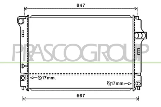 Kühler, Motorkühlung PRASCO TY328R002 Bild Kühler, Motorkühlung PRASCO TY328R002