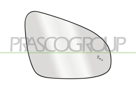 Spiegelglas, Außenspiegel rechts PRASCO TY7007523 Bild Spiegelglas, Außenspiegel rechts PRASCO TY7007523