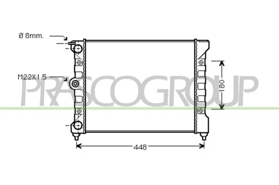 Kühler, Motorkühlung PRASCO VG012R004 Bild Kühler, Motorkühlung PRASCO VG012R004