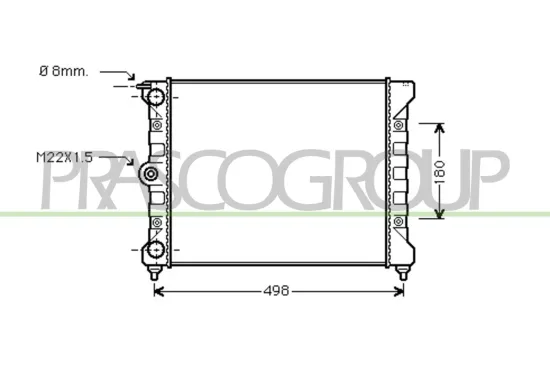 Kühler, Motorkühlung PRASCO VG012R012 Bild Kühler, Motorkühlung PRASCO VG012R012