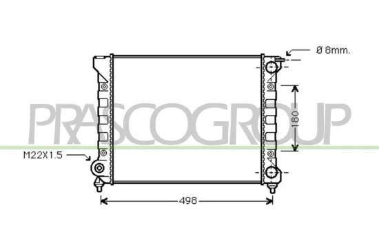 Kühler, Motorkühlung PRASCO VG026R014 Bild Kühler, Motorkühlung PRASCO VG026R014