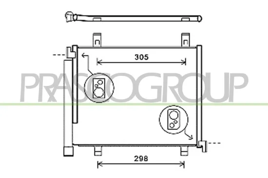 Kondensator, Klimaanlage PRASCO VG201C002 Bild Kondensator, Klimaanlage PRASCO VG201C002