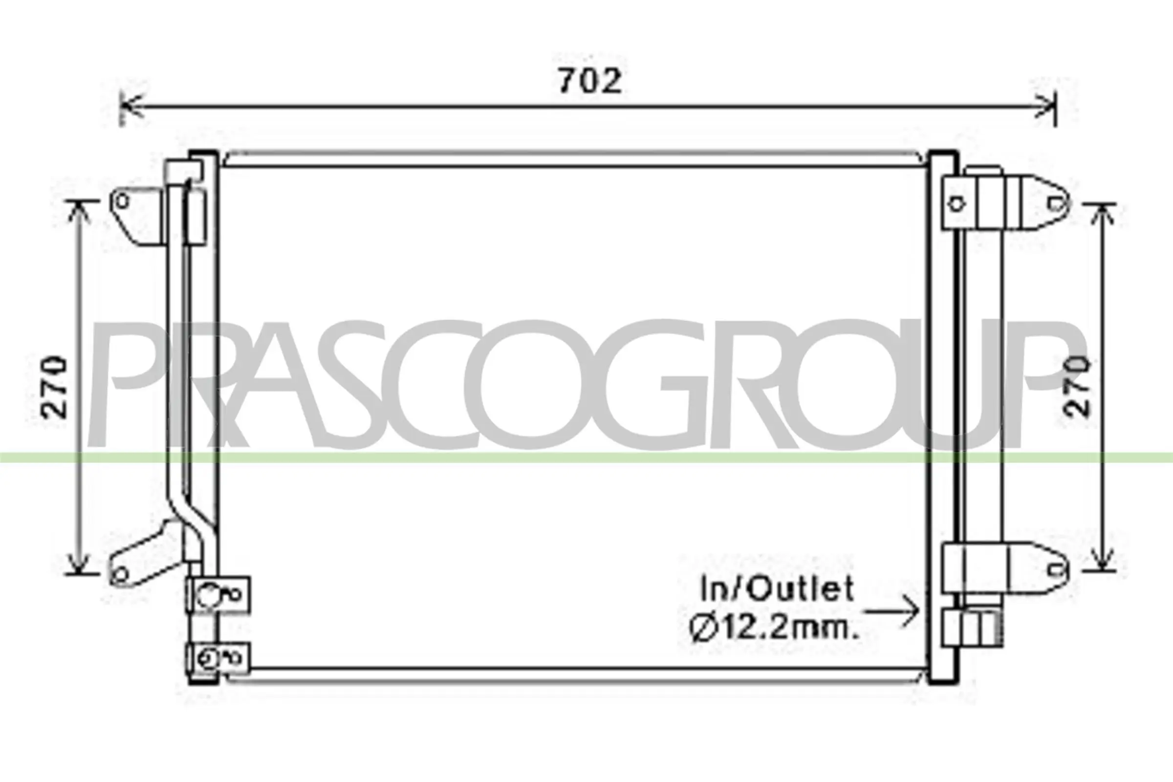 Kondensator, Klimaanlage PRASCO VG424C001