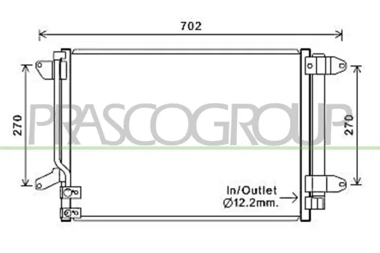 Kondensator, Klimaanlage PRASCO VG424C001 Bild Kondensator, Klimaanlage PRASCO VG424C001