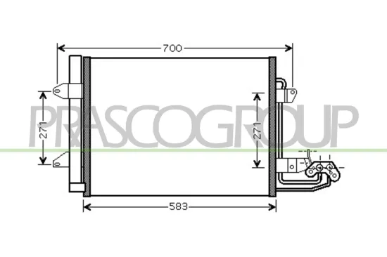 Kondensator, Klimaanlage PRASCO VG715C001 Bild Kondensator, Klimaanlage PRASCO VG715C001