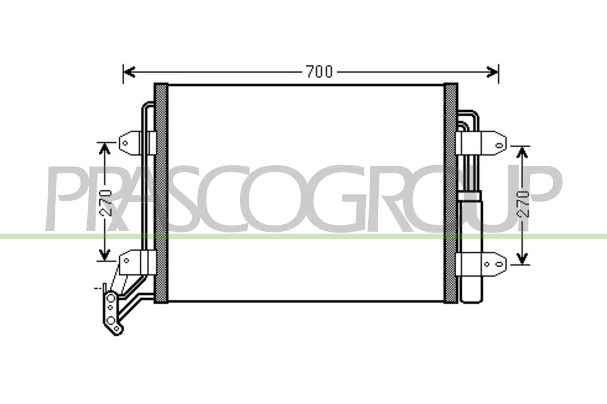 Kondensator, Klimaanlage PRASCO VG807C001
