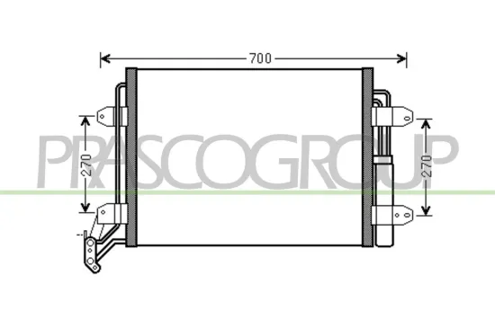 Kondensator, Klimaanlage PRASCO VG807C001 Bild Kondensator, Klimaanlage PRASCO VG807C001