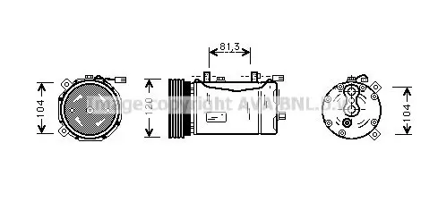 Kompressor, Klimaanlage PRASCO VNAK172 Bild Kompressor, Klimaanlage PRASCO VNAK172