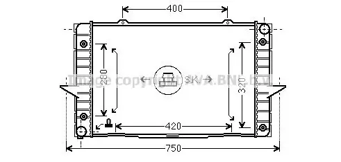 Kühler, Motorkühlung PRASCO VO2093 Bild Kühler, Motorkühlung PRASCO VO2093