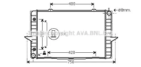 Kühler, Motorkühlung PRASCO VO2118 Bild Kühler, Motorkühlung PRASCO VO2118