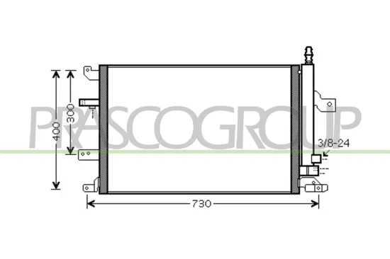 Kondensator, Klimaanlage PRASCO VV042C002 Bild Kondensator, Klimaanlage PRASCO VV042C002