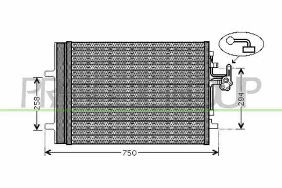 Kondensator, Klimaanlage PRASCO VV046C002 Bild Kondensator, Klimaanlage PRASCO VV046C002