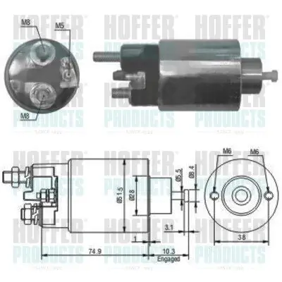 Magnetschalter, Starter HOFFER 46029 Bild Magnetschalter, Starter HOFFER 46029