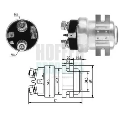 Magnetschalter, Starter 12 V HOFFER 46001
