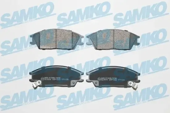 Bremsbelagsatz, Scheibenbremse Vorderachse SAMKO 5SP1222 Bild Bremsbelagsatz, Scheibenbremse Vorderachse SAMKO 5SP1222