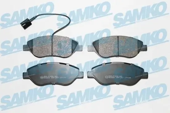 Bremsbelagsatz, Scheibenbremse Vorderachse SAMKO 5SP1267 Bild Bremsbelagsatz, Scheibenbremse Vorderachse SAMKO 5SP1267