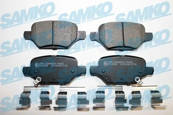 Bremsbelagsatz, Scheibenbremse Hinterachse SAMKO 5SP2177K