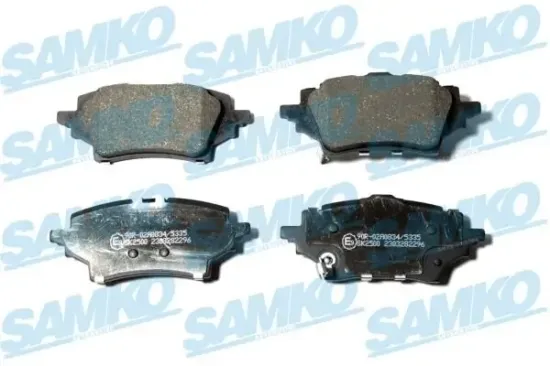 Bremsbelagsatz, Scheibenbremse Hinterachse SAMKO 5SP2296 Bild Bremsbelagsatz, Scheibenbremse Hinterachse SAMKO 5SP2296