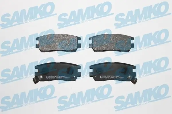 Bremsbelagsatz, Scheibenbremse Hinterachse SAMKO 5SP518