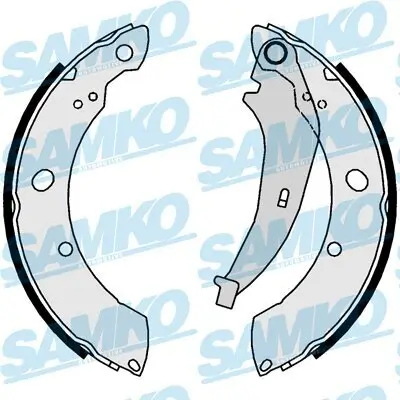 Bremsbackensatz Hinterachse SAMKO 81016 Bild Bremsbackensatz Hinterachse SAMKO 81016