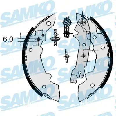 Bremsbackensatz Hinterachse SAMKO 84320 Bild Bremsbackensatz Hinterachse SAMKO 84320