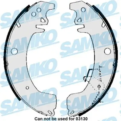 Bremsbackensatz Hinterachse SAMKO 85090 Bild Bremsbackensatz Hinterachse SAMKO 85090