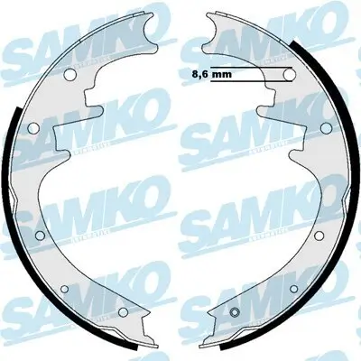 Bremsbackensatz Hinterachse SAMKO 87205 Bild Bremsbackensatz Hinterachse SAMKO 87205