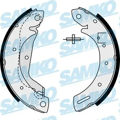 Bremsbackensatz Hinterachse SAMKO 88500 Bild Bremsbackensatz Hinterachse SAMKO 88500